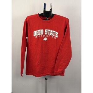 Ohio State Buckeyes Shirt Mens Large Long Sleeve Red NCAA Football Pro Player